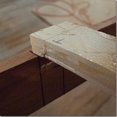 Tenon is marked out Tenon is marked out