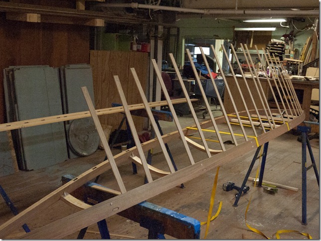 End of the day: The top is forms, all ribs are cut. Tomorrow we'll bend them. End of the day: The top is forms, all ribs are cut. Tomorrow we'll bend them.
