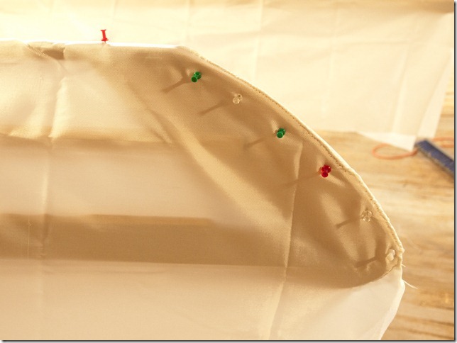 The front is sewn. We moved the fabric forward about 2 inches on the boat before sewing the front. The front is sewn. We moved the fabric forward about 2 inches on the boat before sewing the front.